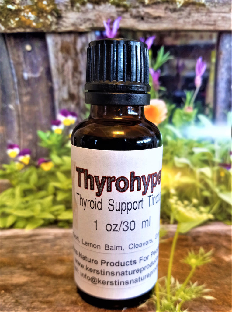 Thyrohyper - Thyroid Support Tincture for Hyperthyroidism (overactive thyroid)by Kerstin's Nature Products For People and Pets.