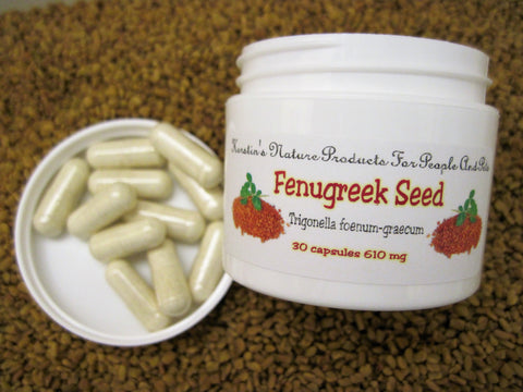 Fenugreek Seed Herbal Capsules, 610 mg, 30 Capsules - Kerstin's Nature Products