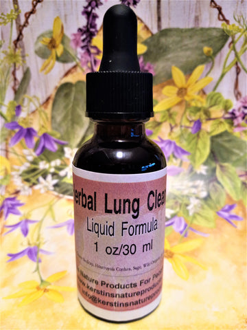 Herbal Lung Cleanse Liquid Formula by Kerstin's Nature Products for People and Pets
