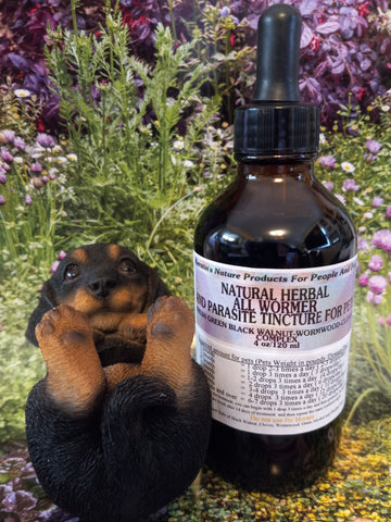 Natural Herbal All Wormer And Parasite Tincture For Pets - Kerstin's Nature Products